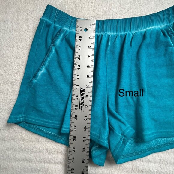 Ariat Womens Turquoise Lounge Sun kissed Shorts Small Elastic Waistband Pockets - Picture 8 of 8